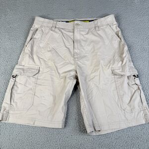 Lee Cargo Shorts Mens 36 Beige Extreme Motion Straight Fit Performance Stretch